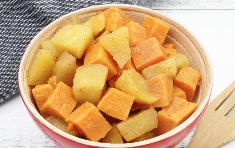 Batatas y manzanas al horno